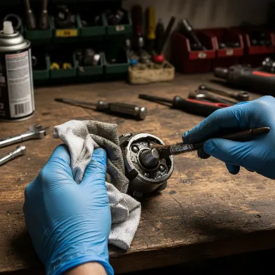 Cleaning an impact driver anvil and hammer mechanism to remove old grease